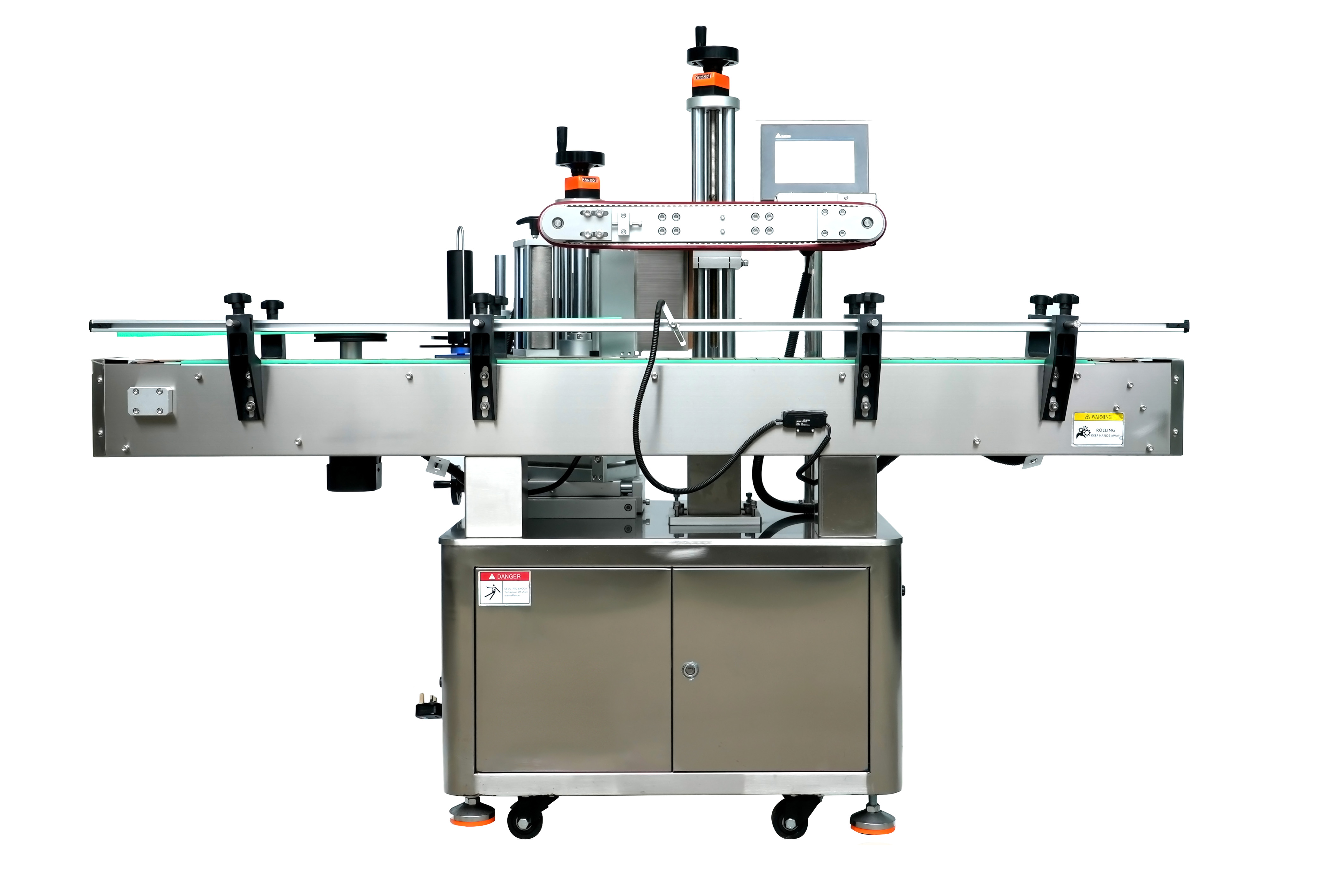 全自動(dòng)單側(cè)面貼標(biāo)機(jī)+壓頂